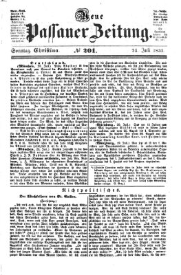 Neue Passauer Zeitung (Passauer Zeitung) Sonntag 24. Juli 1853