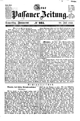 Neue Passauer Zeitung (Passauer Zeitung) Donnerstag 28. Juli 1853