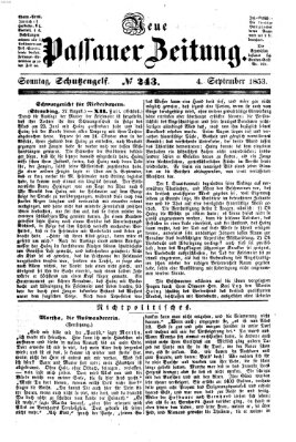 Neue Passauer Zeitung (Passauer Zeitung) Sonntag 4. September 1853