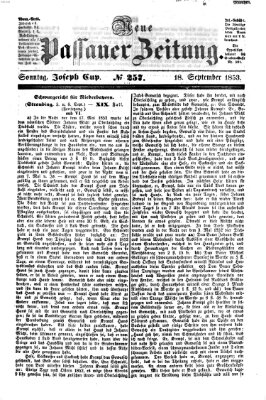 Neue Passauer Zeitung (Passauer Zeitung) Sonntag 18. September 1853