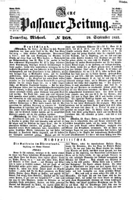 Neue Passauer Zeitung (Passauer Zeitung) Donnerstag 29. September 1853