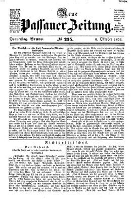 Neue Passauer Zeitung (Passauer Zeitung) Donnerstag 6. Oktober 1853