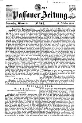 Neue Passauer Zeitung (Passauer Zeitung) Donnerstag 13. Oktober 1853