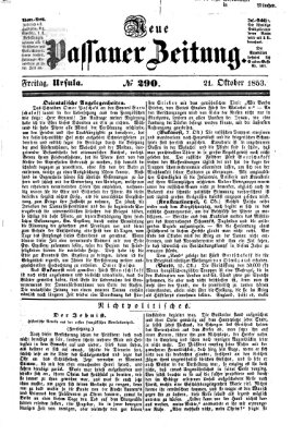 Neue Passauer Zeitung (Passauer Zeitung) Freitag 21. Oktober 1853