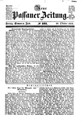 Neue Passauer Zeitung (Passauer Zeitung) Freitag 28. Oktober 1853