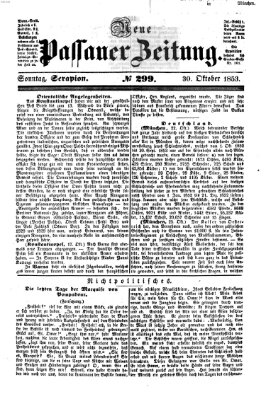 Neue Passauer Zeitung (Passauer Zeitung) Sonntag 30. Oktober 1853