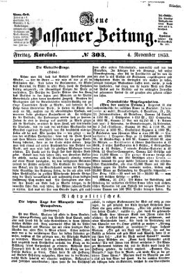 Neue Passauer Zeitung (Passauer Zeitung) Freitag 4. November 1853