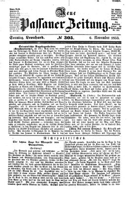 Neue Passauer Zeitung (Passauer Zeitung) Sonntag 6. November 1853