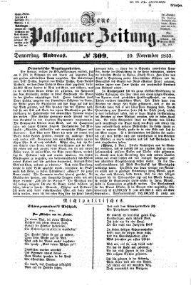 Neue Passauer Zeitung (Passauer Zeitung) Donnerstag 10. November 1853