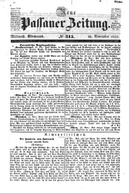 Neue Passauer Zeitung (Passauer Zeitung) Mittwoch 16. November 1853