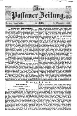 Neue Passauer Zeitung (Passauer Zeitung) Freitag 9. Dezember 1853