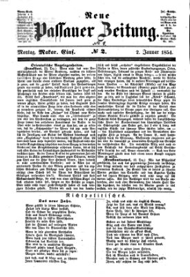 Neue Passauer Zeitung (Passauer Zeitung) Montag 2. Januar 1854