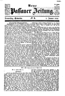 Neue Passauer Zeitung (Passauer Zeitung) Donnerstag 5. Januar 1854