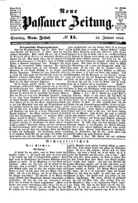 Neue Passauer Zeitung (Passauer Zeitung) Sonntag 15. Januar 1854