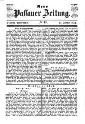 Neue Passauer Zeitung (Passauer Zeitung) Dienstag 17. Januar 1854