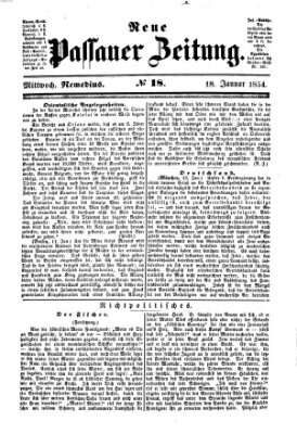 Neue Passauer Zeitung (Passauer Zeitung) Mittwoch 18. Januar 1854