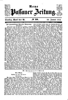 Neue Passauer Zeitung (Passauer Zeitung) Samstag 28. Januar 1854