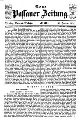 Neue Passauer Zeitung (Passauer Zeitung) Dienstag 31. Januar 1854