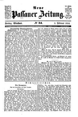 Neue Passauer Zeitung (Passauer Zeitung) Freitag 3. Februar 1854