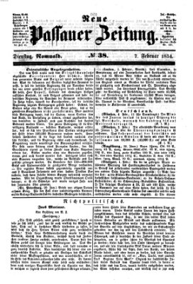 Neue Passauer Zeitung (Passauer Zeitung) Dienstag 7. Februar 1854