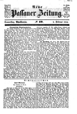 Neue Passauer Zeitung (Passauer Zeitung) Donnerstag 9. Februar 1854