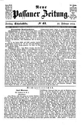 Neue Passauer Zeitung (Passauer Zeitung) Freitag 10. Februar 1854