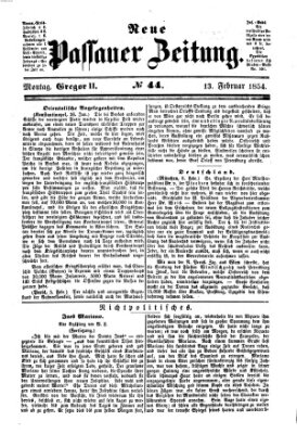 Neue Passauer Zeitung (Passauer Zeitung) Montag 13. Februar 1854