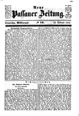 Neue Passauer Zeitung (Passauer Zeitung) Donnerstag 23. Februar 1854