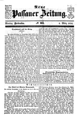 Neue Passauer Zeitung (Passauer Zeitung) Montag 6. März 1854