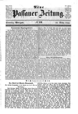 Neue Passauer Zeitung (Passauer Zeitung) Sonntag 12. März 1854