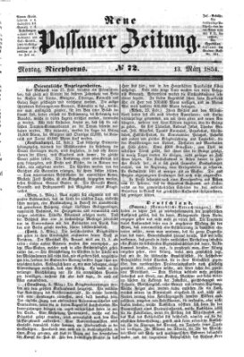 Neue Passauer Zeitung (Passauer Zeitung) Montag 13. März 1854