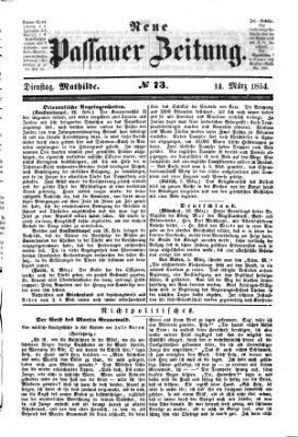 Neue Passauer Zeitung (Passauer Zeitung) Dienstag 14. März 1854