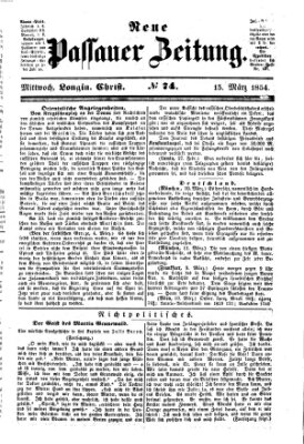 Neue Passauer Zeitung (Passauer Zeitung) Mittwoch 15. März 1854