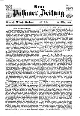 Neue Passauer Zeitung (Passauer Zeitung) Mittwoch 22. März 1854