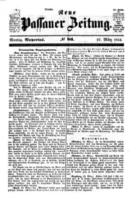 Neue Passauer Zeitung (Passauer Zeitung) Montag 27. März 1854