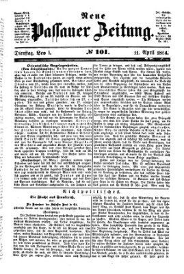 Neue Passauer Zeitung (Passauer Zeitung) Dienstag 11. April 1854