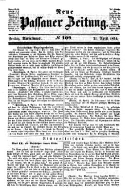 Neue Passauer Zeitung (Passauer Zeitung) Freitag 21. April 1854