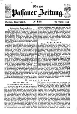 Neue Passauer Zeitung (Passauer Zeitung) Montag 24. April 1854