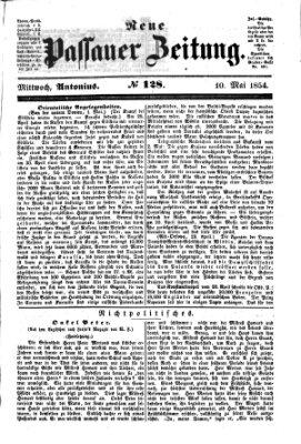 Neue Passauer Zeitung (Passauer Zeitung) Mittwoch 10. Mai 1854