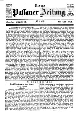 Neue Passauer Zeitung (Passauer Zeitung) Samstag 27. Mai 1854