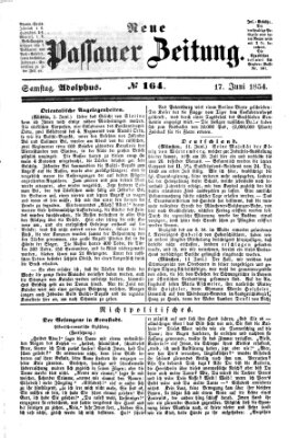 Neue Passauer Zeitung (Passauer Zeitung) Samstag 17. Juni 1854