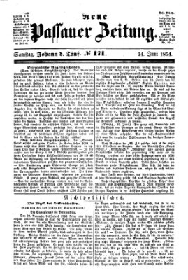 Neue Passauer Zeitung (Passauer Zeitung) Samstag 24. Juni 1854