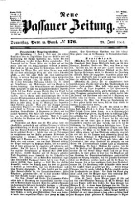 Neue Passauer Zeitung (Passauer Zeitung) Donnerstag 29. Juni 1854