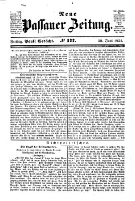 Neue Passauer Zeitung (Passauer Zeitung) Freitag 30. Juni 1854