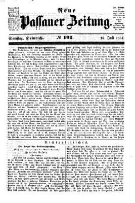 Neue Passauer Zeitung (Passauer Zeitung) Samstag 15. Juli 1854