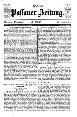 Neue Passauer Zeitung (Passauer Zeitung) Sonntag 23. Juli 1854