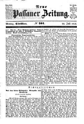 Neue Passauer Zeitung (Passauer Zeitung) Montag 24. Juli 1854