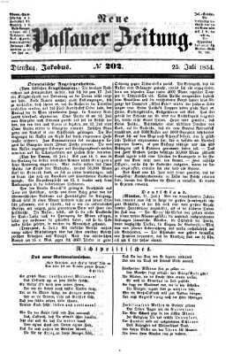 Neue Passauer Zeitung (Passauer Zeitung) Dienstag 25. Juli 1854