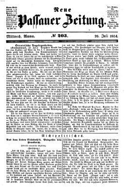 Neue Passauer Zeitung (Passauer Zeitung) Mittwoch 26. Juli 1854