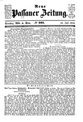 Neue Passauer Zeitung (Passauer Zeitung) Sonntag 30. Juli 1854